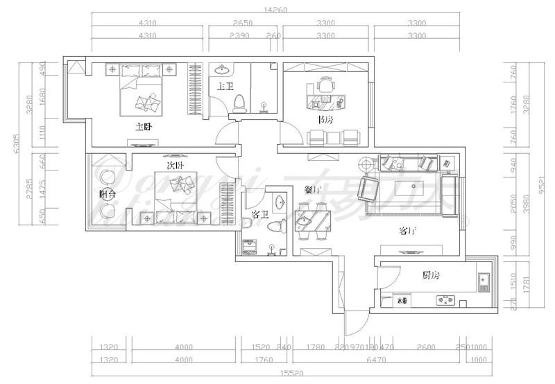 東易力天裝飾140㎡現(xiàn)代港式混搭風(fēng)，這樣的家太有格調(diào)