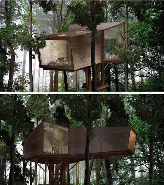 河南東易力天裝飾，別墅豪宅設(shè)計施工 會開花呼吸的童話樹屋