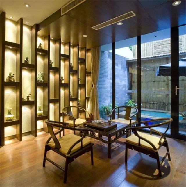 美的讓外國人看呆的中式茶裝修，東易力天裝飾*美中式茶室分享