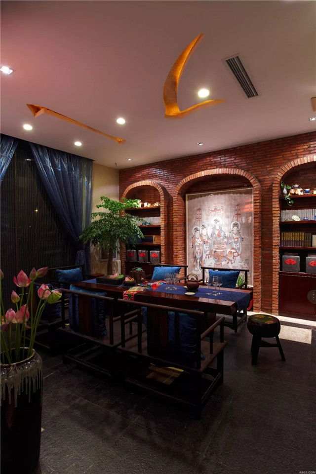 美的讓外國人看呆的中式茶裝修，東易力天裝飾*美中式茶室分享