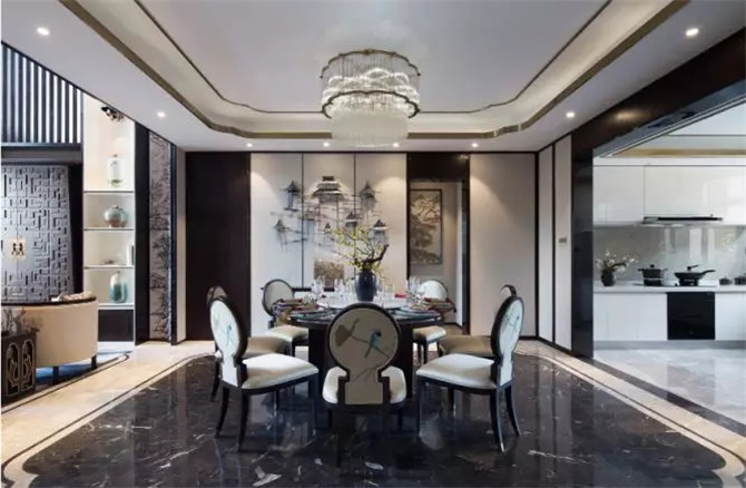 鄭州別墅裝修432平新中式，我們的家在市，也在野