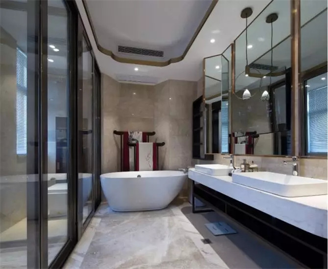 鄭州別墅裝修432平新中式，我們的家在市，也在野