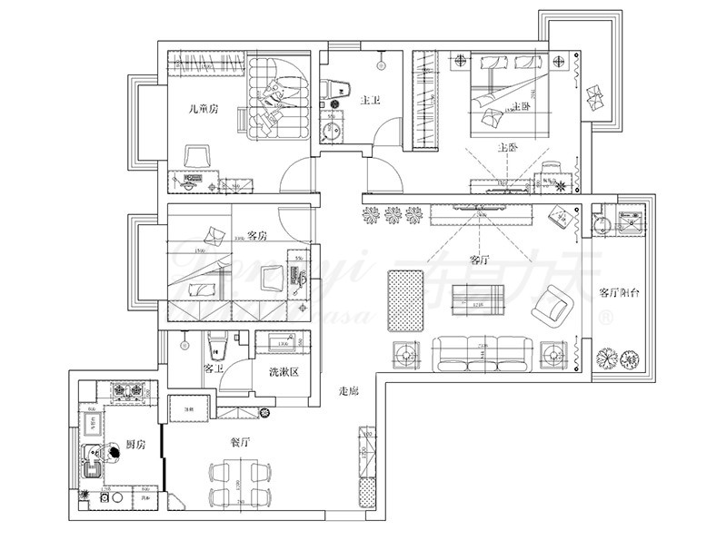 鄭州家裝公司簡(jiǎn)美格調(diào)：一半泊于眼底，一半安放生活